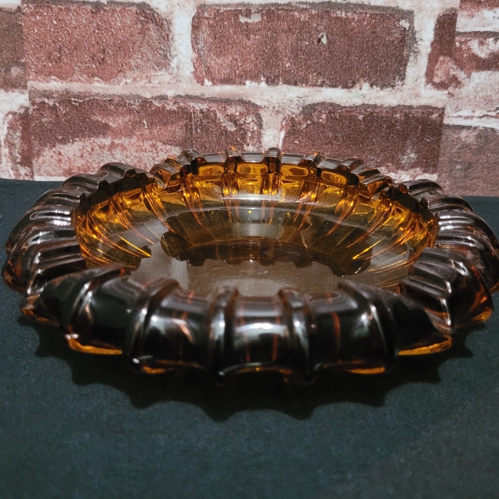 1940s Fostoria Amber Ashtray